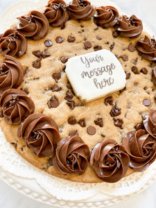10” chocolate chip Cookie Cake with buttercream & 1 sugar cookie